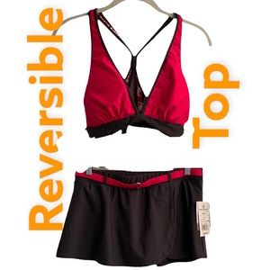 NWT 2 pc. Free Country Reversible Top and Bottoms Size L
